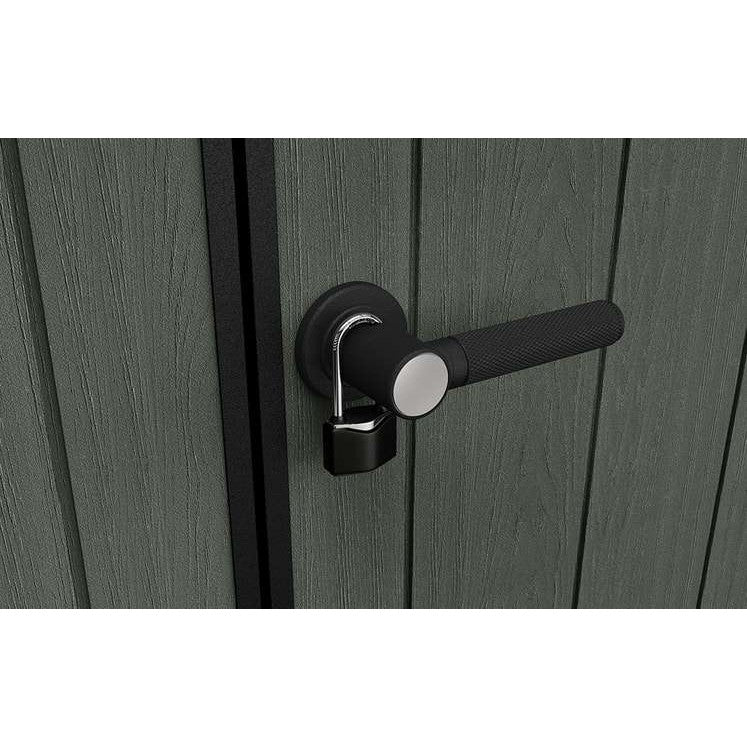 Keter 9’x 7′ Cortina Heavy Duty Plastic Pent Shed – Green-oakleysgardenmachine- Free shipping