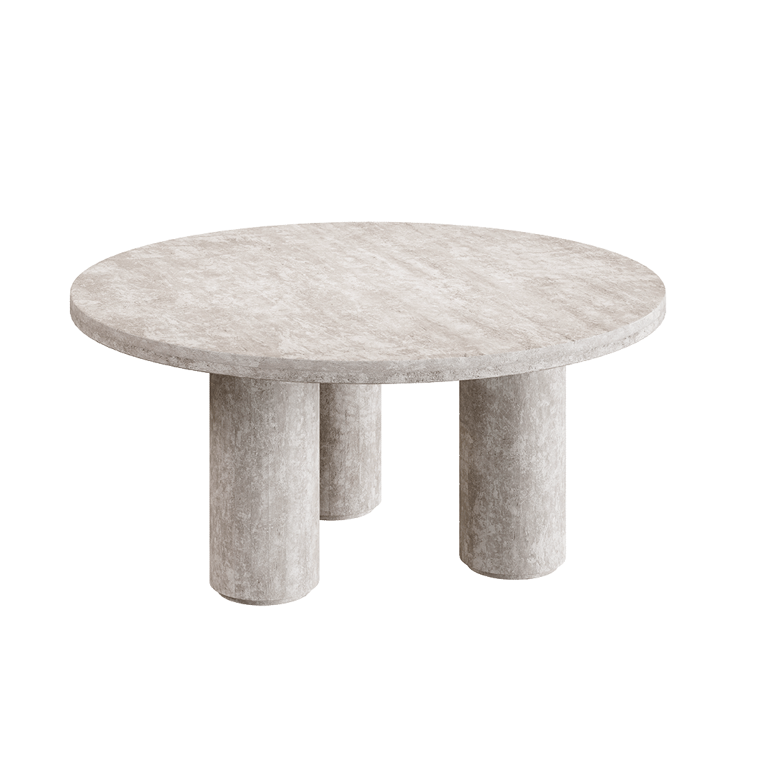 Casoli Travertine Coffee Table, White - Image 2