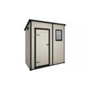 Keter 6′ x 4′ Manor Plastic Pent Garden Storage Shed – Beige-oakleysgardenmachine- Free shipping