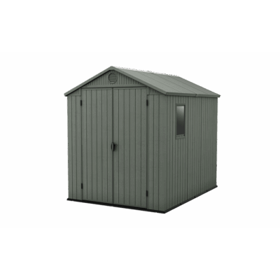 Keter 6’x8′ Darwin Heavy Duty Plastic Garden Shed – Green-oakleysgardenmachine- Free shipping