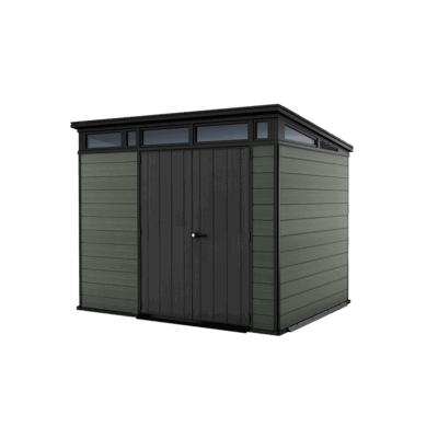 Keter 9x 7 Cortina Heavy Duty Plastic Pent Shed – Dark Green
