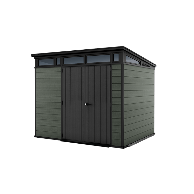 Keter 9x 7 Cortina Heavy Duty Plastic Pent Shed – Dark Green