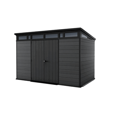 Keter 11x 7 Cortina Heavy Duty Plastic Pent Shed – Dark Grey