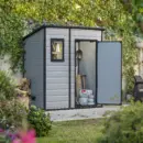 Klikstrom Senner 6x4 ft Pent Grey Shed with floor & 1 window