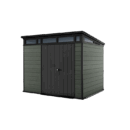 Keter 9’x 7′ Cortina Heavy Duty Plastic Pent Shed – Green-oakleysgardenmachine- Free shipping