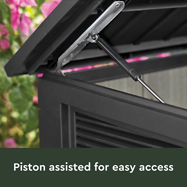 Keter Signature Decocoat Walnut 2020L Pent Garden storage 6x3 ft (H)1325mm (W)1905mm - Image 7