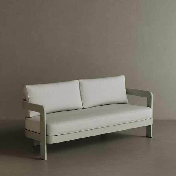 N3 Taupe Three Seater Sofa Bone Canvas